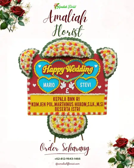 Papan Bunga Pernikahan Taipa